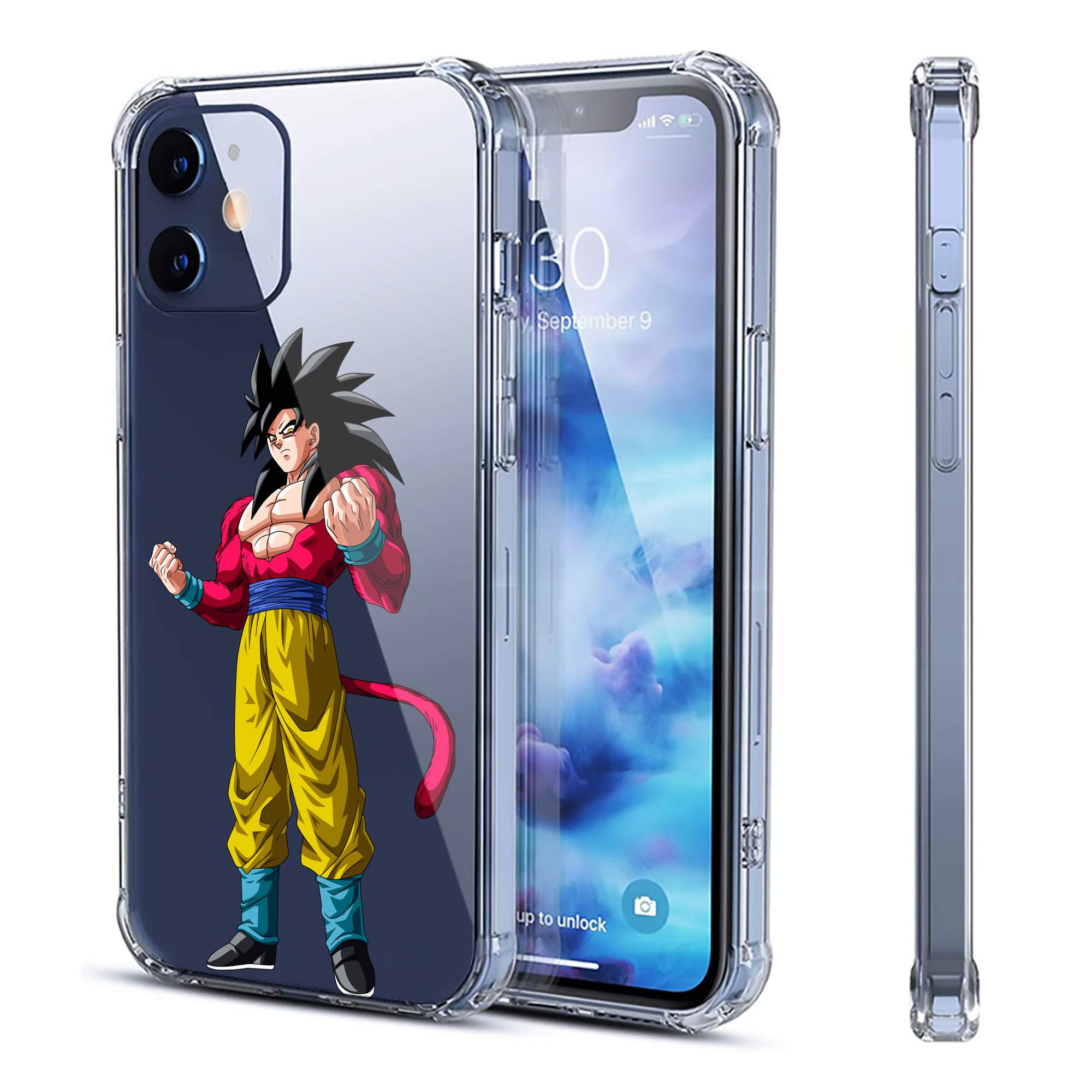 （画像用） ドラゴンボール 孫悟空（そん ごくう）Son Goku カカロット DRAGON BALL Kakarotto 【iPhone 12シリーズ対応】透明スマホケース（クリアソフトケース）